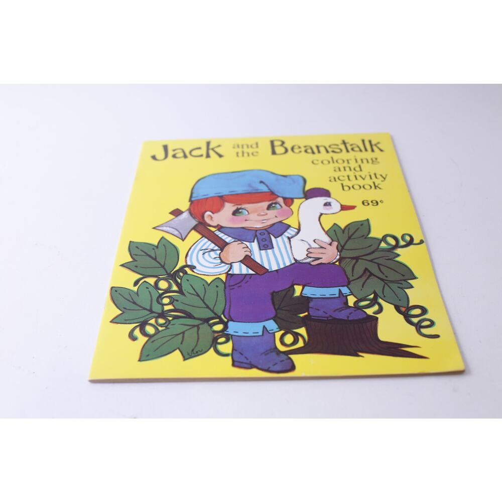 Jack and the Beanstalk, Uncolored, Coloring Book, 1986, Landoll, ~ 250113-WH 59